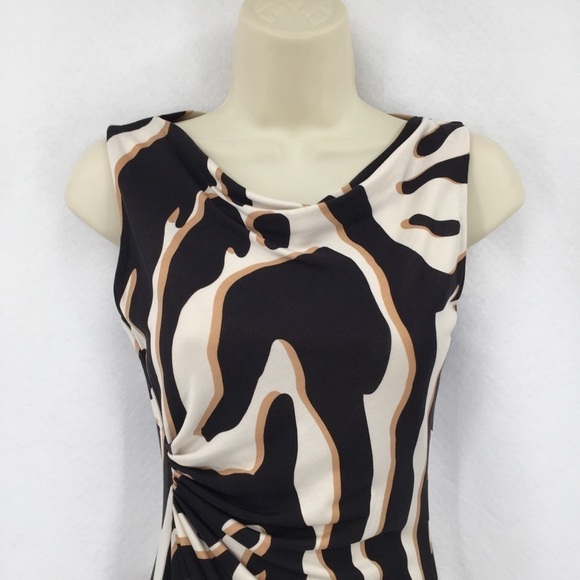 DVF Diane von Furstenberg Glasmary Zebra Shadow tan stripe silk dress new 2 - Picture 2 of 8